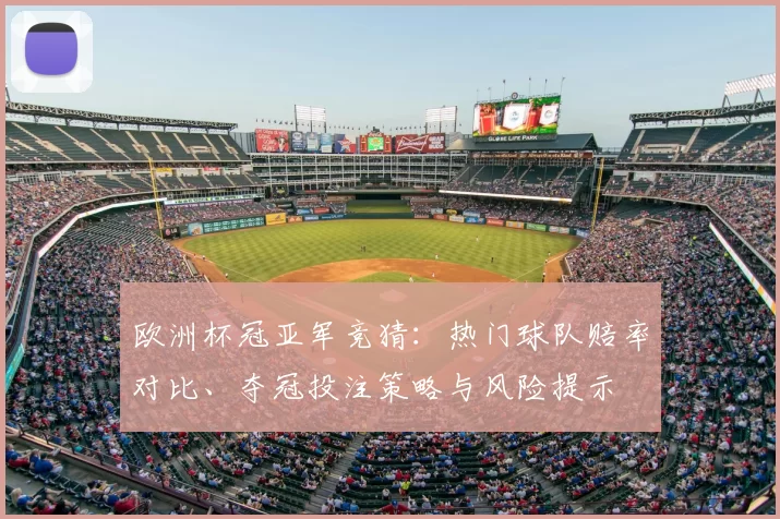 欧洲杯冠亚军竞猜:热门球队赔率对比、夺冠投注策略与风险提示